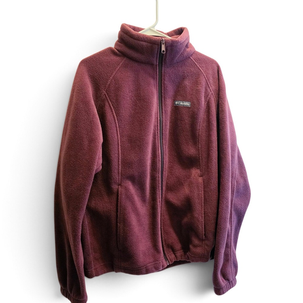 Columbia Sawyer Rapids Fleece Jacket Women's XL Burgundy Full Zip XL6578